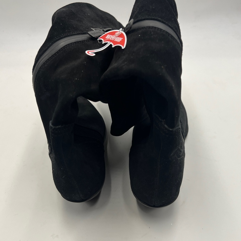 Blondo Black Heeled Boots with Suede Finish Waterproof - Picture 5 of 5